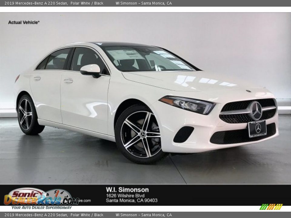 2019 Mercedes-Benz A 220 Sedan Polar White / Black Photo #1
