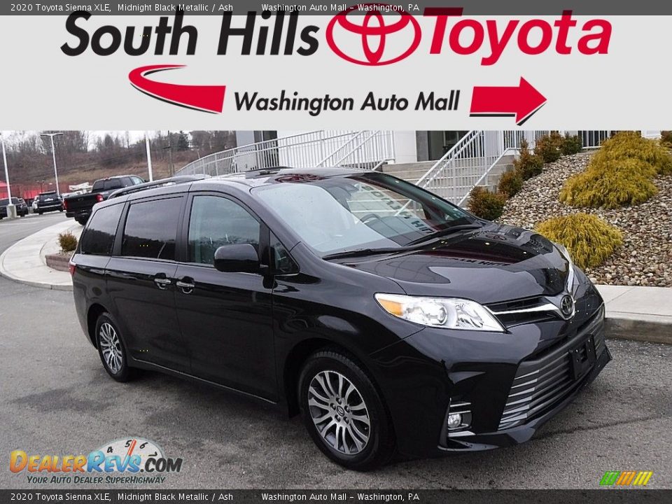 2020 Toyota Sienna XLE Midnight Black Metallic / Ash Photo #1