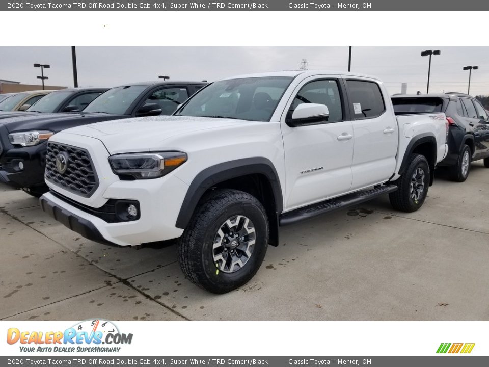 2020 Toyota Tacoma TRD Off Road Double Cab 4x4 Super White / TRD Cement/Black Photo #1
