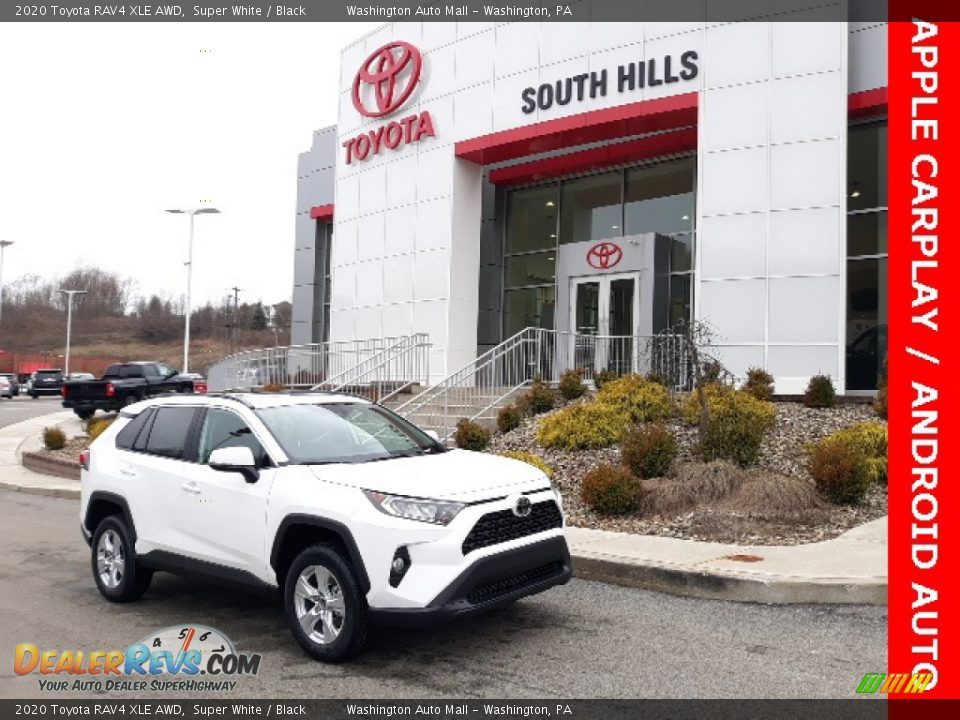 2020 Toyota RAV4 XLE AWD Super White / Black Photo #1