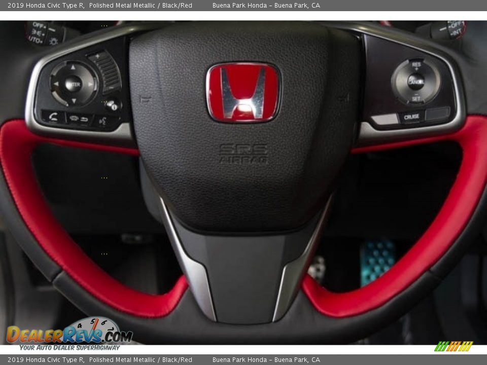 2019 Honda Civic Type R Polished Metal Metallic / Black/Red Photo #10