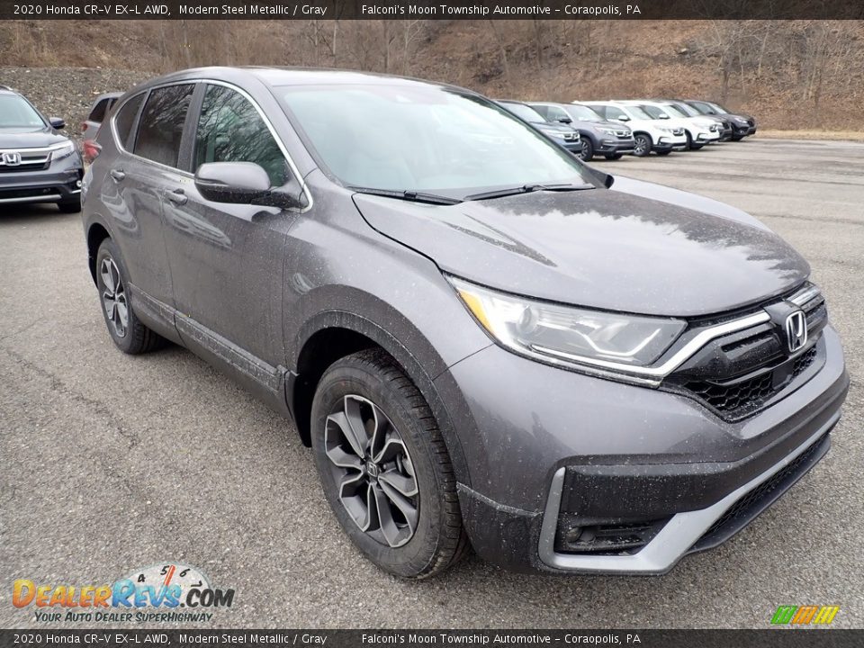 2020 Honda CR-V EX-L AWD Modern Steel Metallic / Gray Photo #5