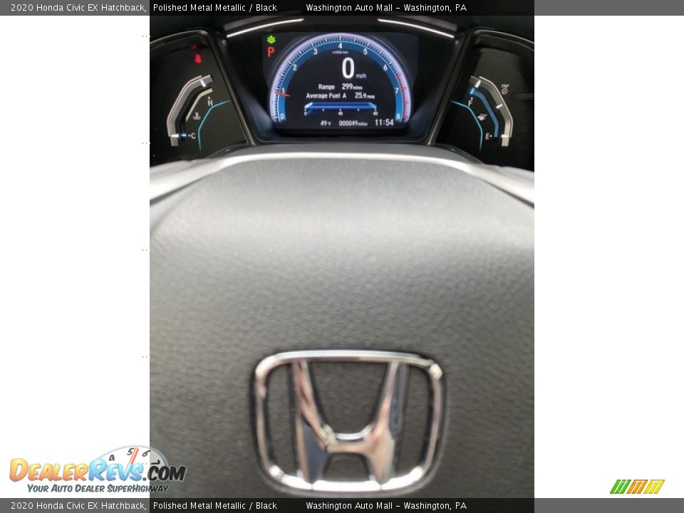 2020 Honda Civic EX Hatchback Polished Metal Metallic / Black Photo #24