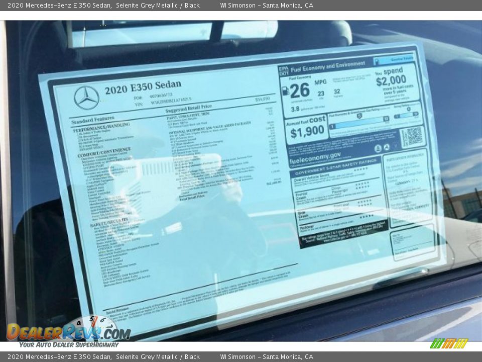 2020 Mercedes-Benz E 350 Sedan Selenite Grey Metallic / Black Photo #10