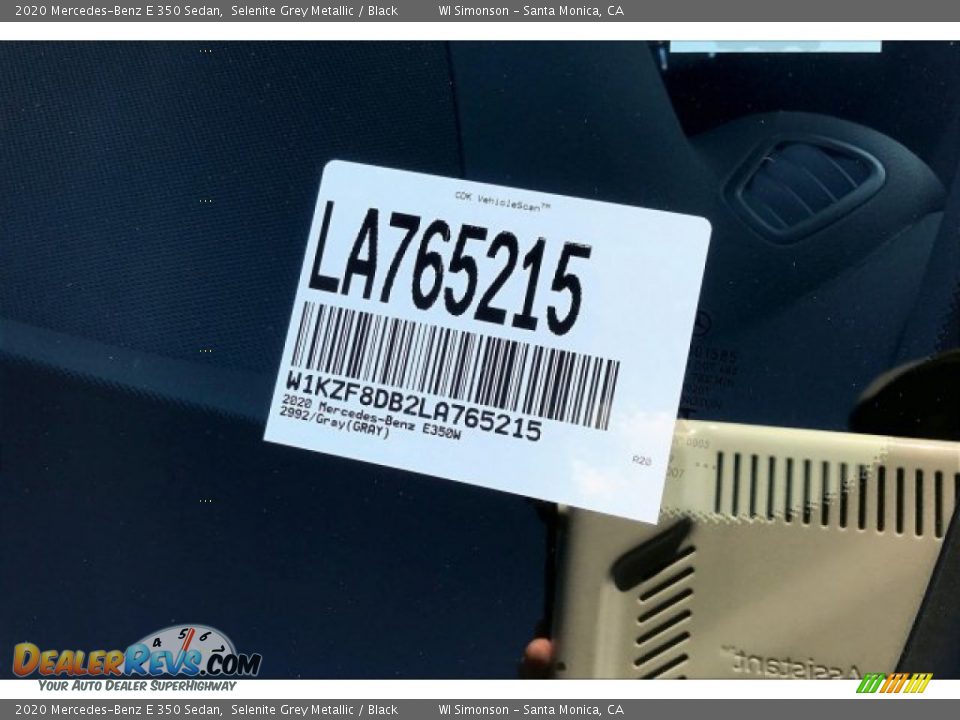 2020 Mercedes-Benz E 350 Sedan Selenite Grey Metallic / Black Photo #11