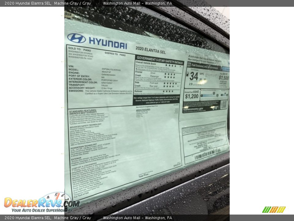 2020 Hyundai Elantra SEL Machine Gray / Gray Photo #15