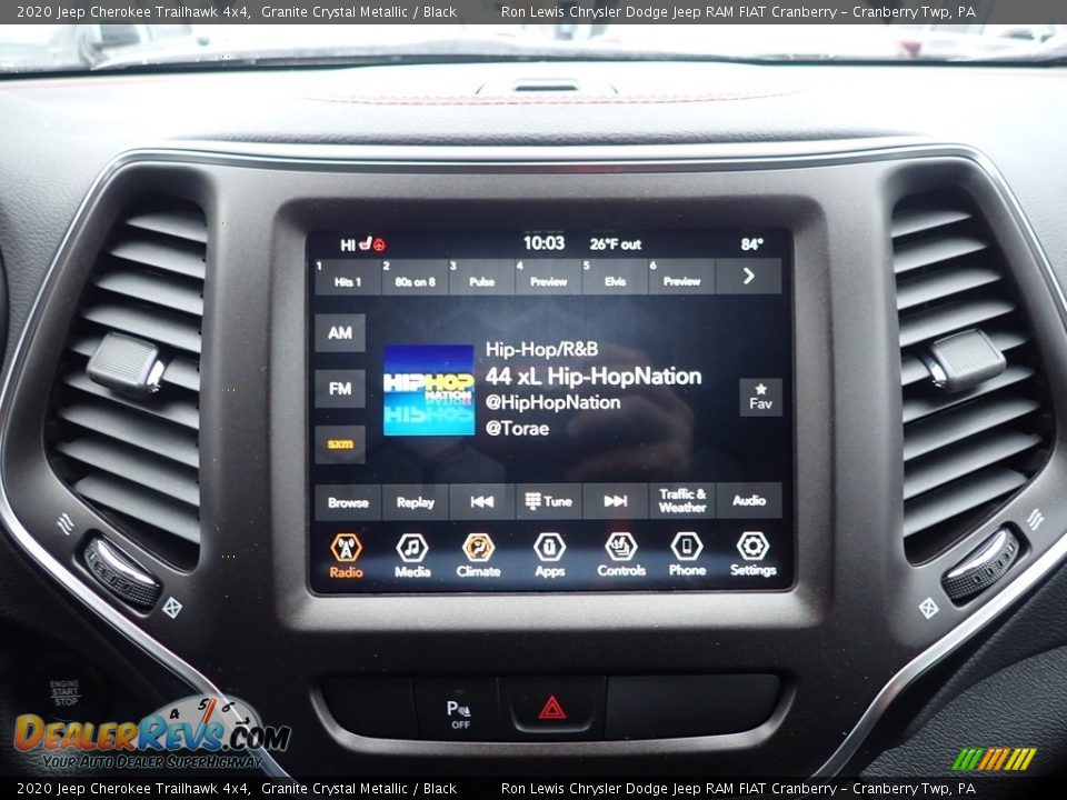 2020 Jeep Cherokee Trailhawk 4x4 Granite Crystal Metallic / Black Photo #16