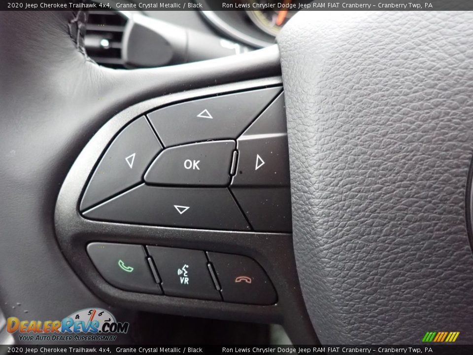 2020 Jeep Cherokee Trailhawk 4x4 Granite Crystal Metallic / Black Photo #19