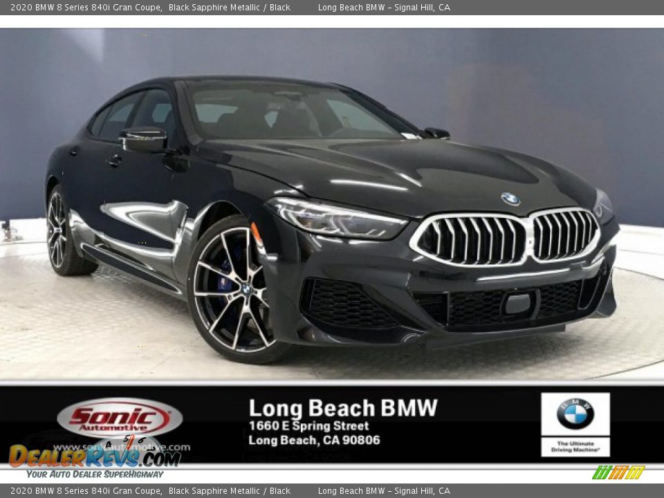 2020 BMW 8 Series 840i Gran Coupe Black Sapphire Metallic / Black Photo #1