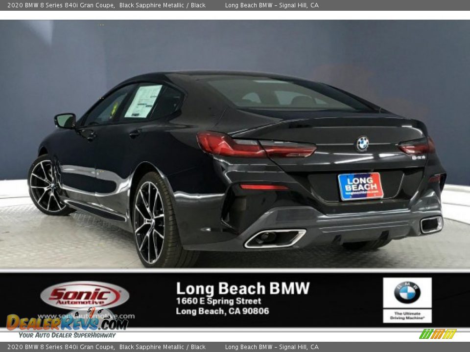 2020 BMW 8 Series 840i Gran Coupe Black Sapphire Metallic / Black Photo #2