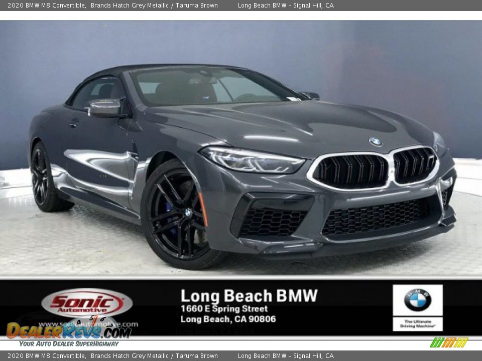 2020 BMW M8 Convertible Brands Hatch Grey Metallic / Taruma Brown Photo #1