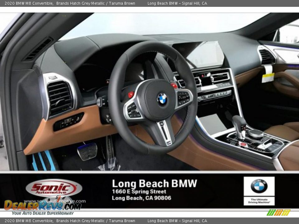 2020 BMW M8 Convertible Brands Hatch Grey Metallic / Taruma Brown Photo #4