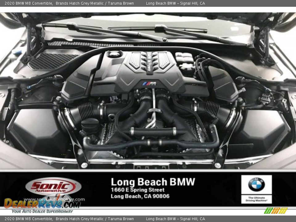 2020 BMW M8 Convertible Brands Hatch Grey Metallic / Taruma Brown Photo #8
