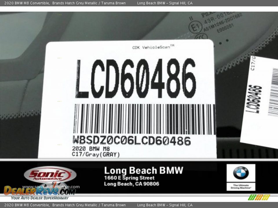 2020 BMW M8 Convertible Brands Hatch Grey Metallic / Taruma Brown Photo #11