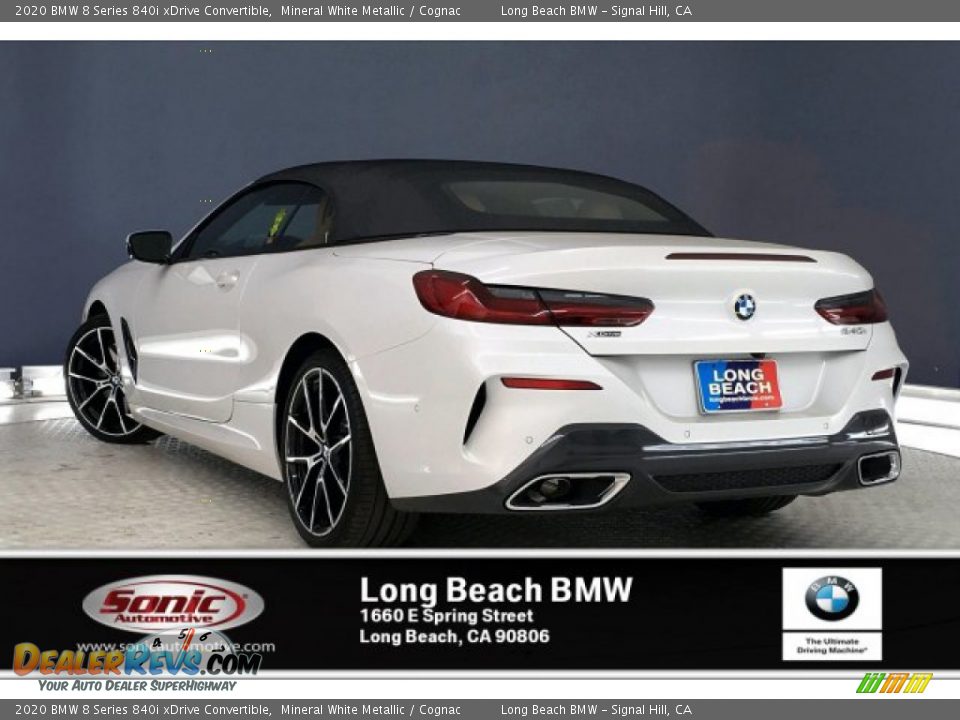 2020 BMW 8 Series 840i xDrive Convertible Mineral White Metallic / Cognac Photo #2