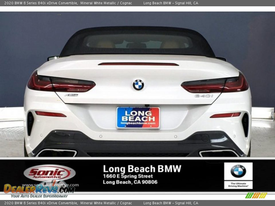 2020 BMW 8 Series 840i xDrive Convertible Mineral White Metallic / Cognac Photo #3
