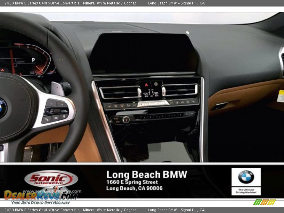 2020 BMW 8 Series 840i xDrive Convertible Mineral White Metallic / Cognac Photo #5