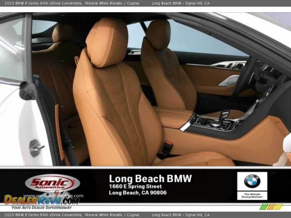 2020 BMW 8 Series 840i xDrive Convertible Mineral White Metallic / Cognac Photo #7