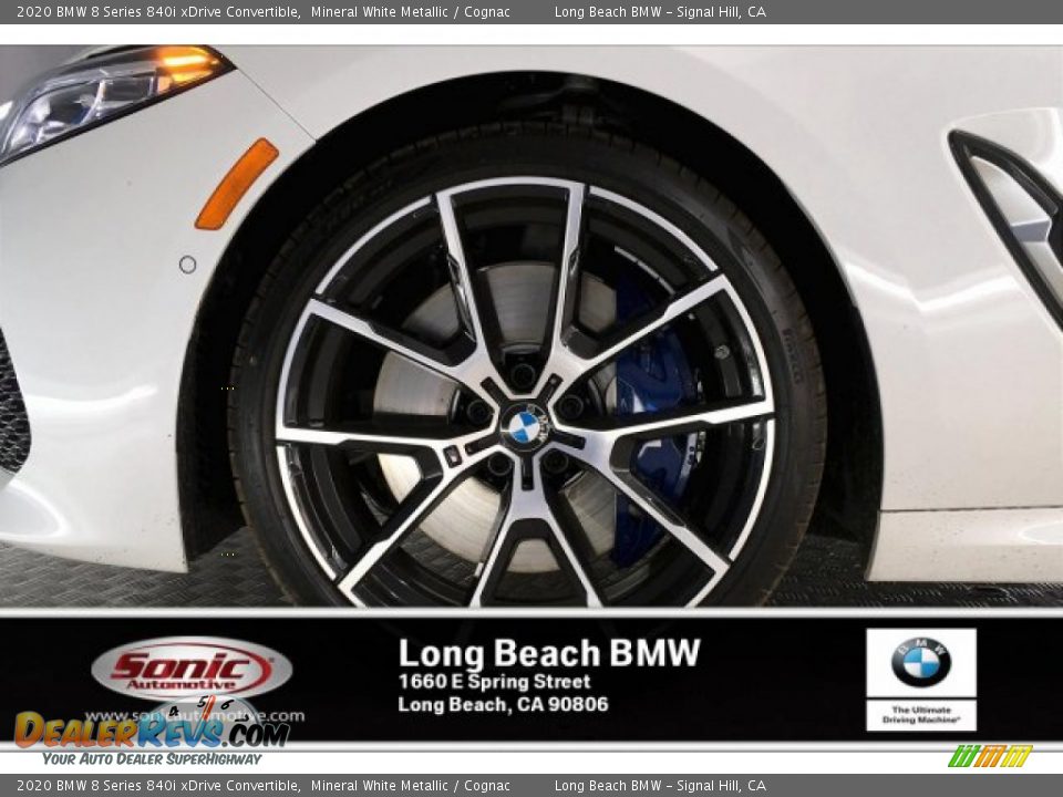 2020 BMW 8 Series 840i xDrive Convertible Mineral White Metallic / Cognac Photo #9