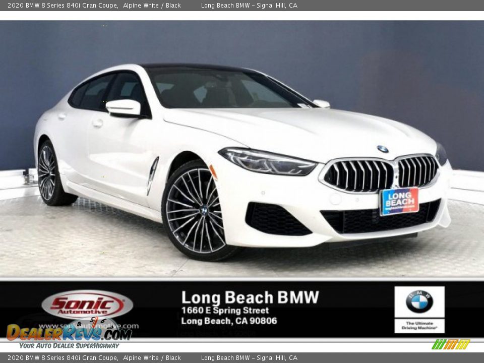 2020 BMW 8 Series 840i Gran Coupe Alpine White / Black Photo #1