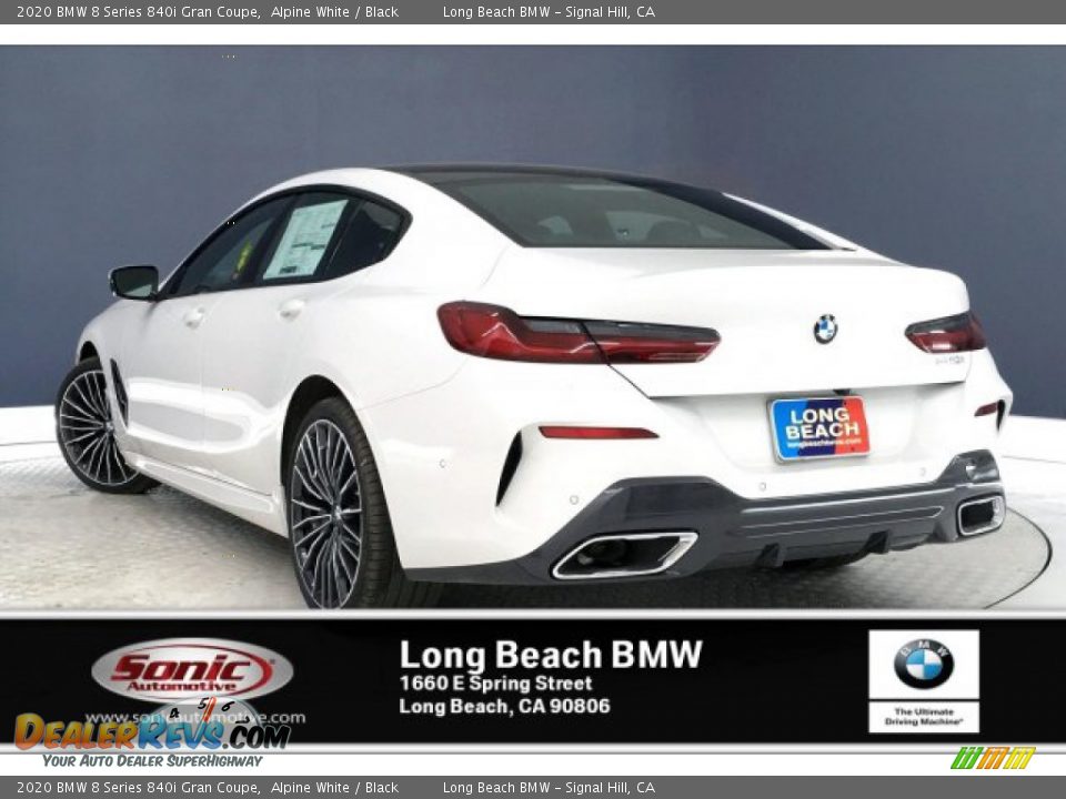 2020 BMW 8 Series 840i Gran Coupe Alpine White / Black Photo #2