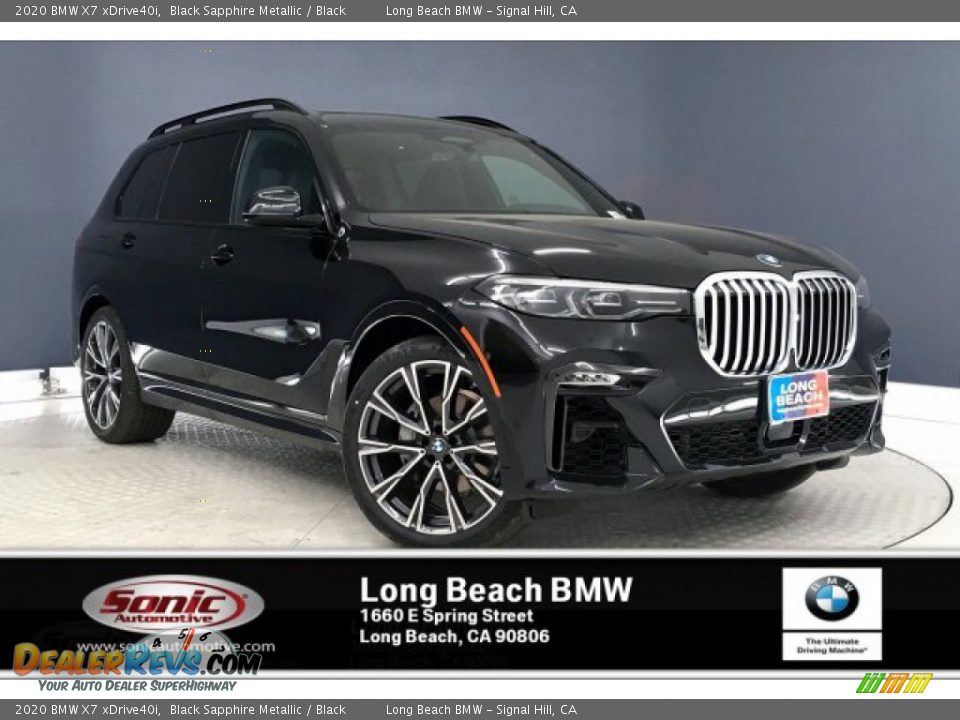 2020 BMW X7 xDrive40i Black Sapphire Metallic / Black Photo #1