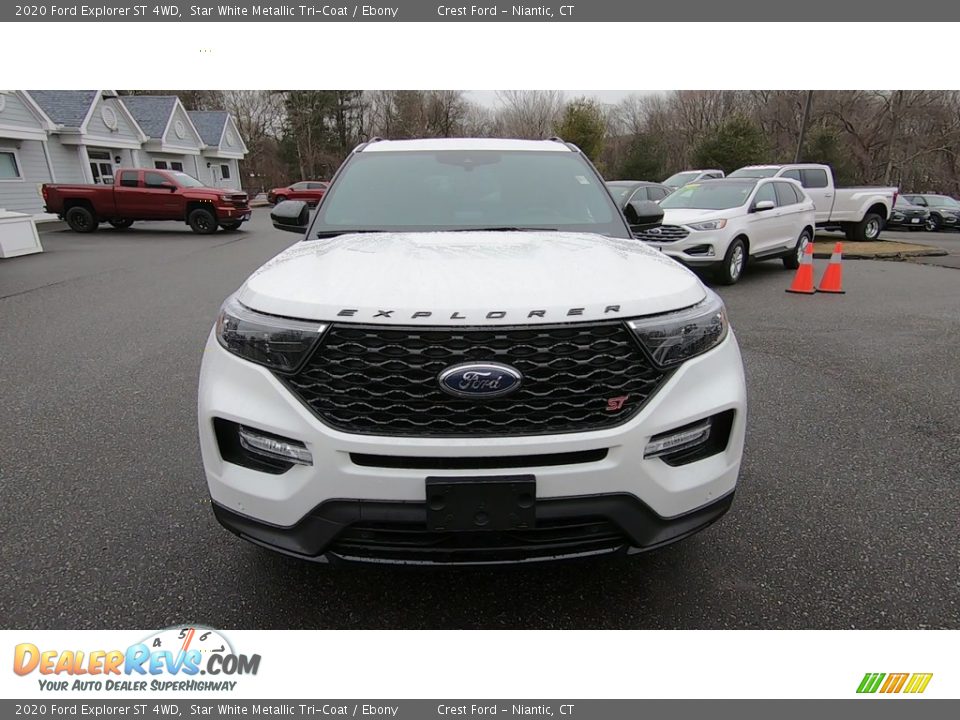 2020 Ford Explorer ST 4WD Star White Metallic Tri-Coat / Ebony Photo #2