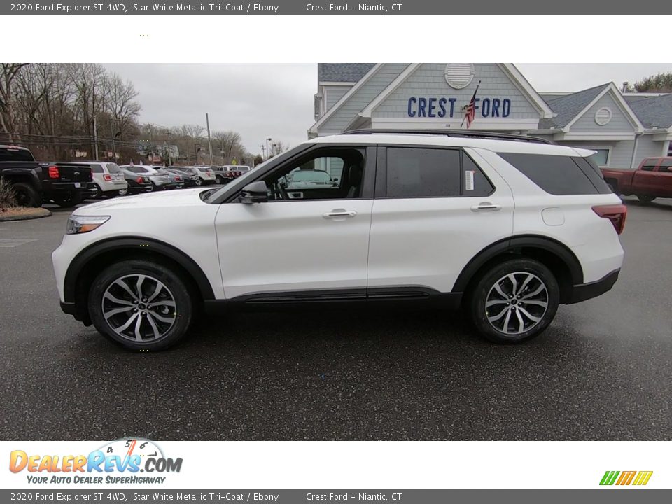 2020 Ford Explorer ST 4WD Star White Metallic Tri-Coat / Ebony Photo #4