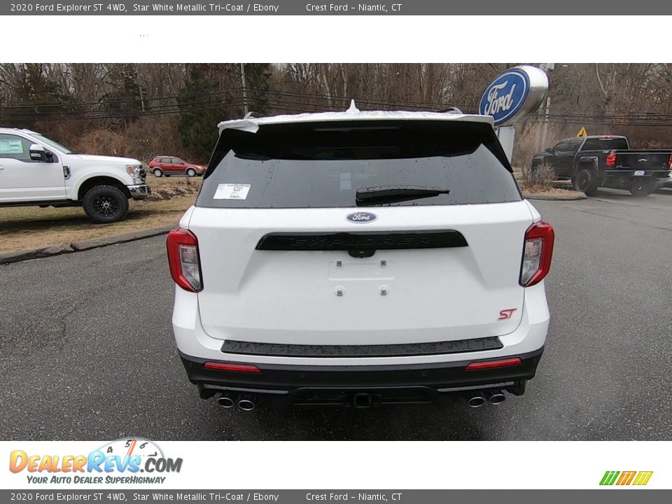 2020 Ford Explorer ST 4WD Star White Metallic Tri-Coat / Ebony Photo #6