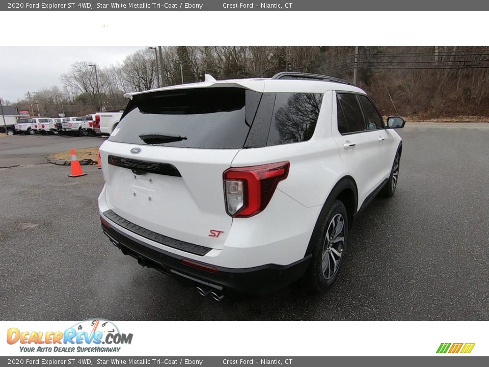 2020 Ford Explorer ST 4WD Star White Metallic Tri-Coat / Ebony Photo #7