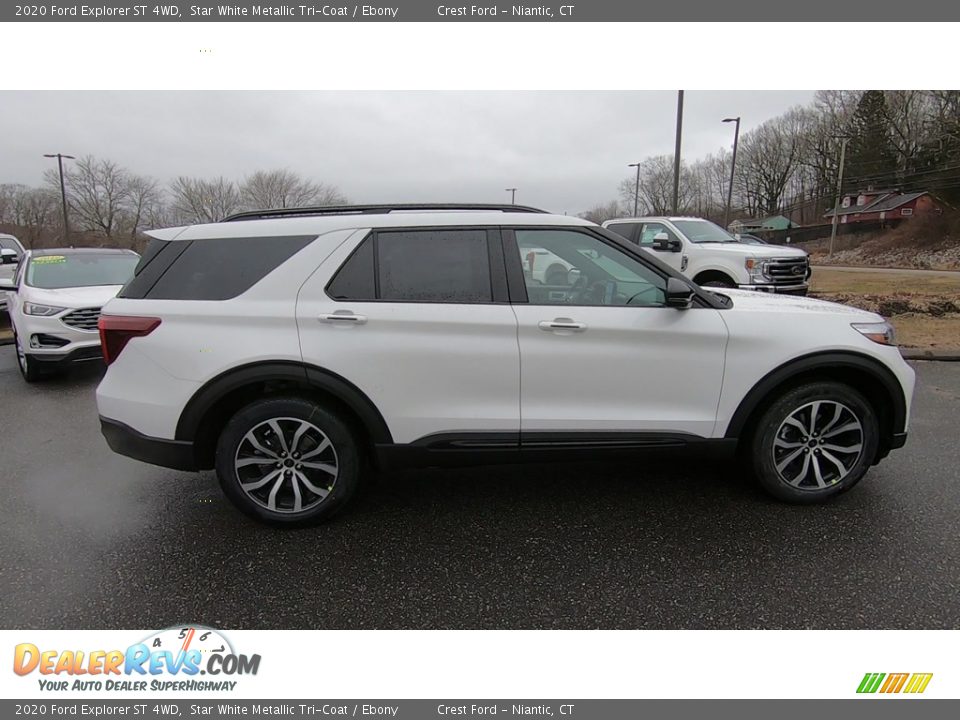 2020 Ford Explorer ST 4WD Star White Metallic Tri-Coat / Ebony Photo #8