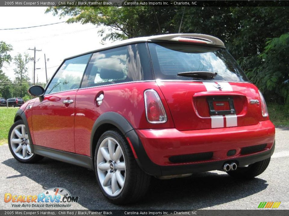 2005 Mini Cooper S Hardtop Chili Red / Black/Panther Black Photo #6