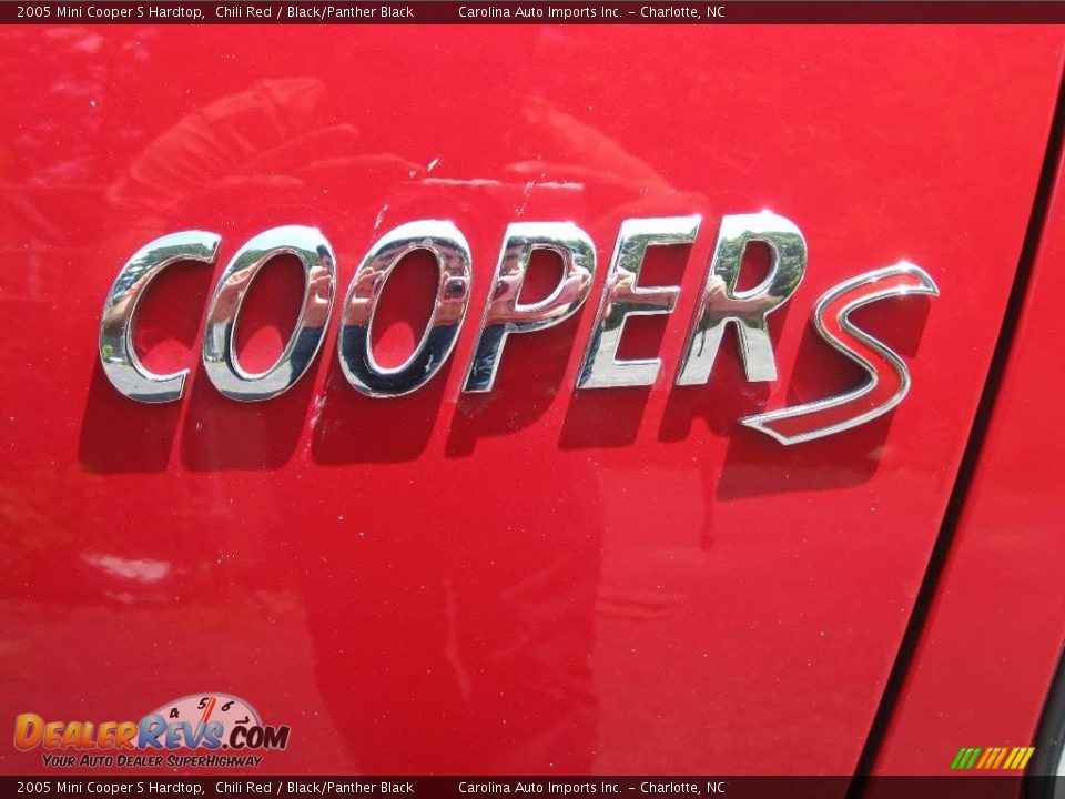 2005 Mini Cooper S Hardtop Chili Red / Black/Panther Black Photo #11