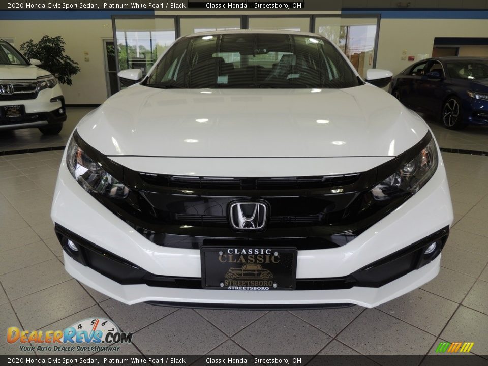 2020 Honda Civic Sport Sedan Platinum White Pearl / Black Photo #2