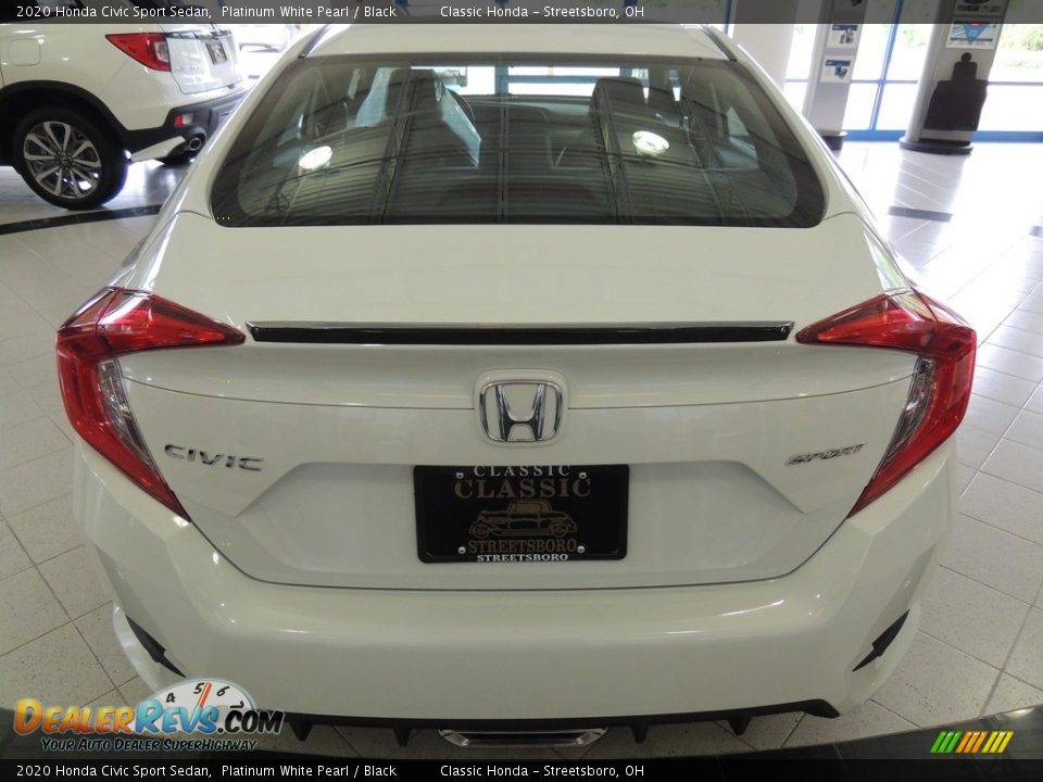 2020 Honda Civic Sport Sedan Platinum White Pearl / Black Photo #7