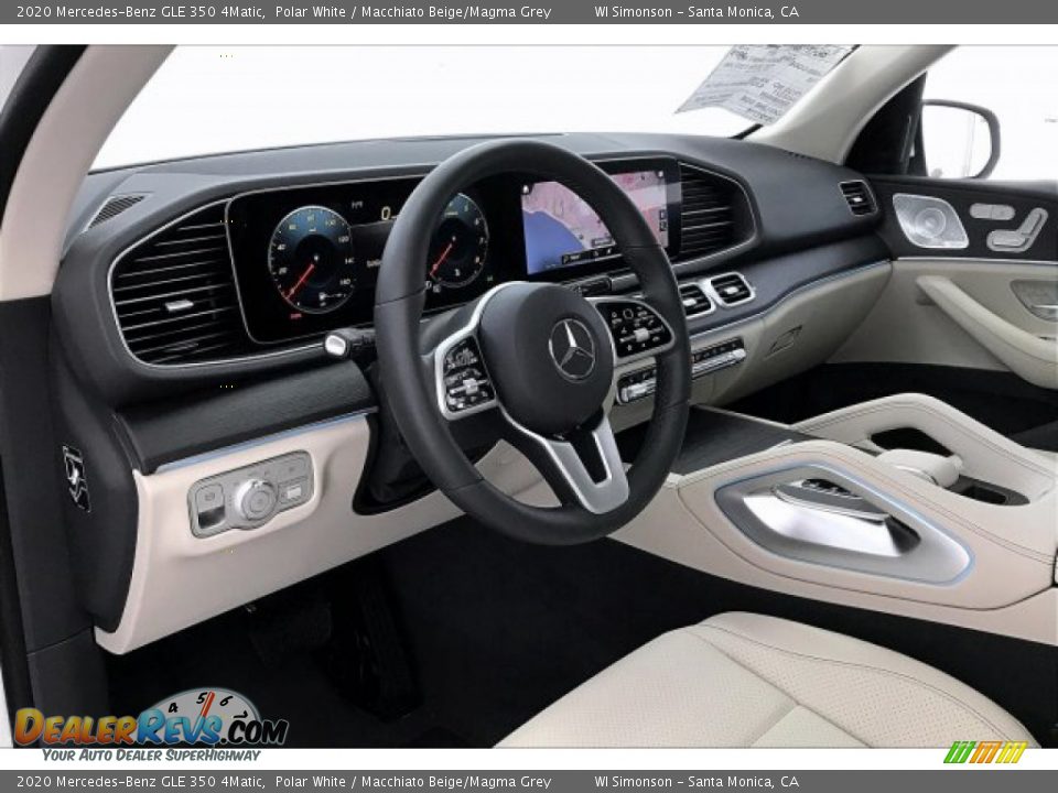 2020 Mercedes-Benz GLE 350 4Matic Polar White / Macchiato Beige/Magma Grey Photo #4