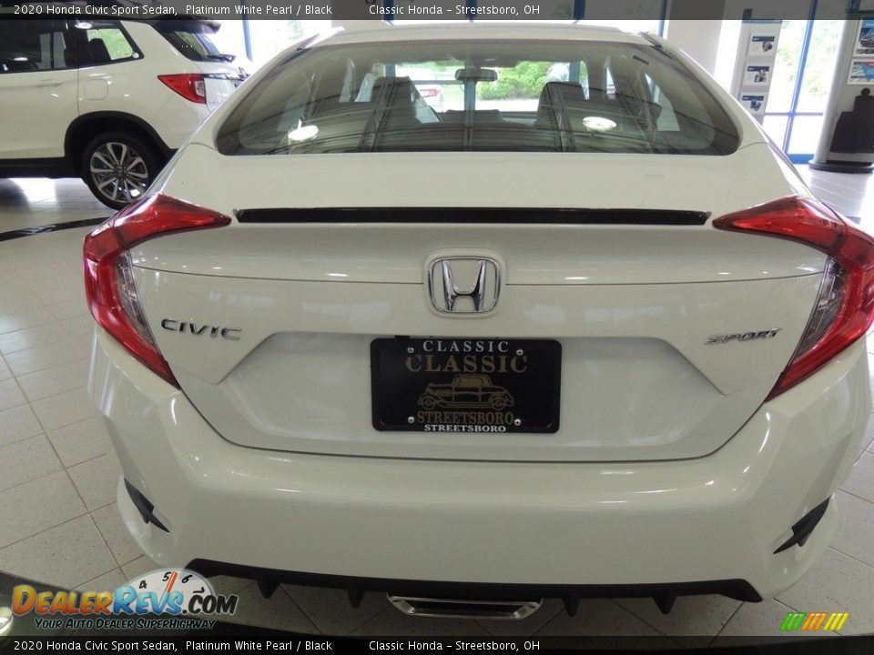 2020 Honda Civic Sport Sedan Platinum White Pearl / Black Photo #6
