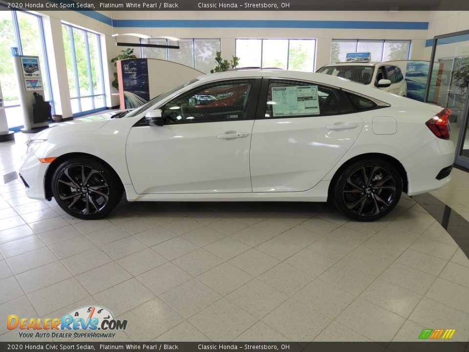 2020 Honda Civic Sport Sedan Platinum White Pearl / Black Photo #9