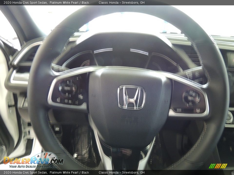 2020 Honda Civic Sport Sedan Platinum White Pearl / Black Photo #17
