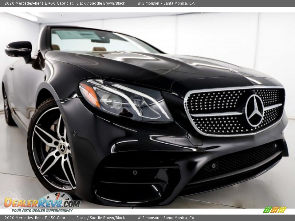 2020 Mercedes-Benz E 450 Cabriolet Black / Saddle Brown/Black Photo #2