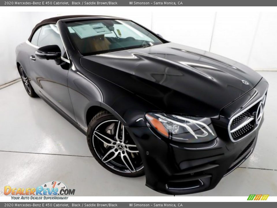 2020 Mercedes-Benz E 450 Cabriolet Black / Saddle Brown/Black Photo #3
