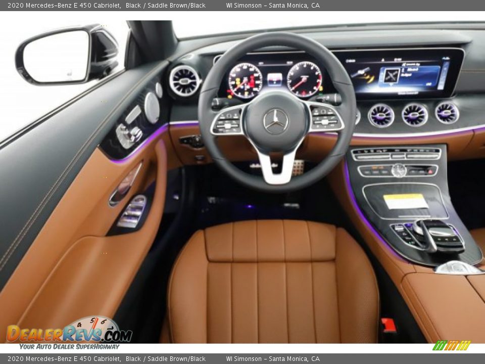 2020 Mercedes-Benz E 450 Cabriolet Black / Saddle Brown/Black Photo #12
