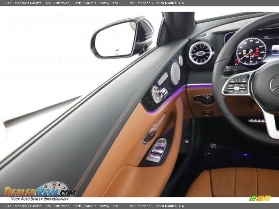2020 Mercedes-Benz E 450 Cabriolet Black / Saddle Brown/Black Photo #13