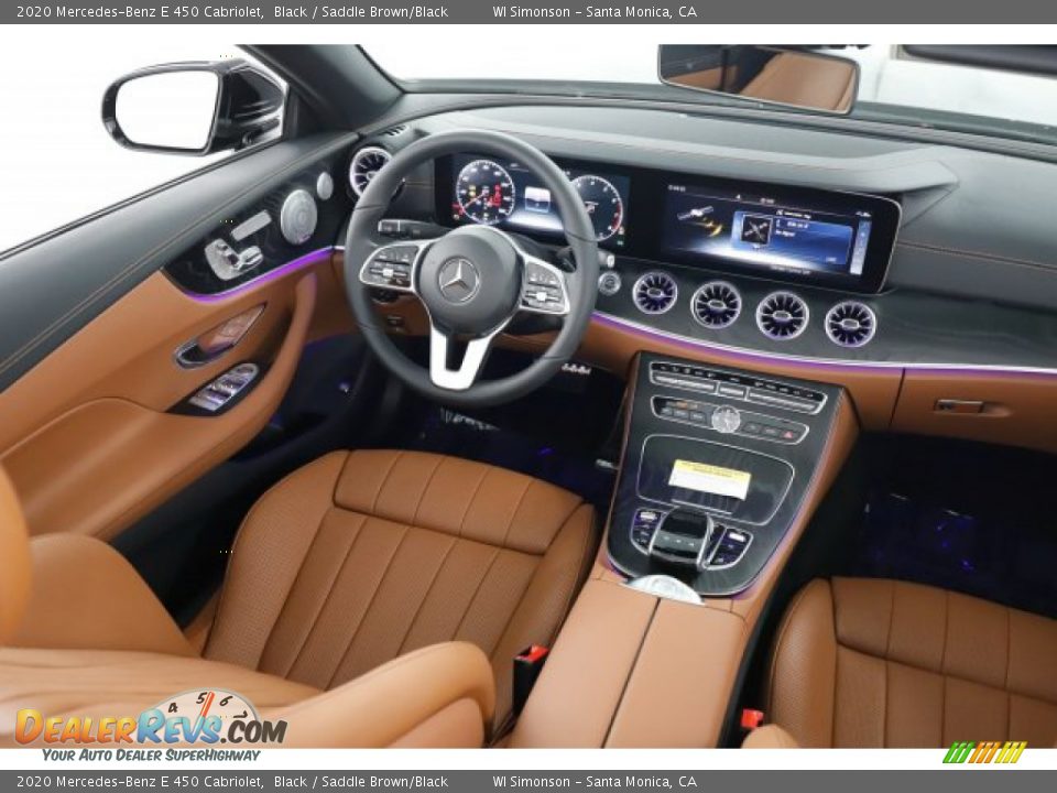 2020 Mercedes-Benz E 450 Cabriolet Black / Saddle Brown/Black Photo #15