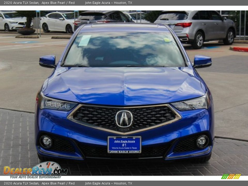 2020 Acura TLX Sedan Apex Blue Pearl / Red Photo #2