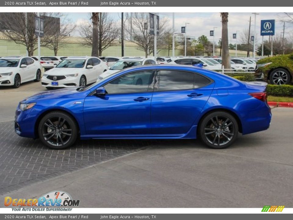 2020 Acura TLX Sedan Apex Blue Pearl / Red Photo #4