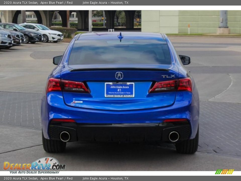 2020 Acura TLX Sedan Apex Blue Pearl / Red Photo #6