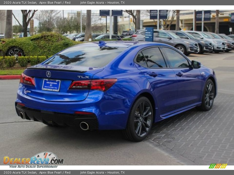 2020 Acura TLX Sedan Apex Blue Pearl / Red Photo #7