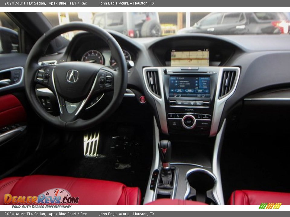 2020 Acura TLX Sedan Apex Blue Pearl / Red Photo #25