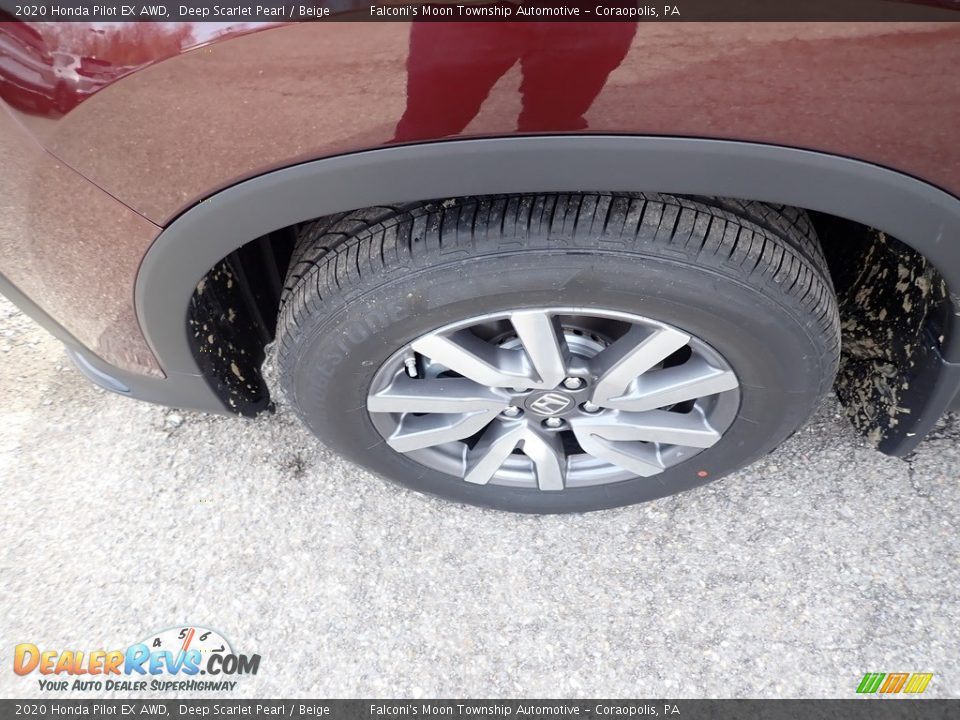 2020 Honda Pilot EX AWD Deep Scarlet Pearl / Beige Photo #7
